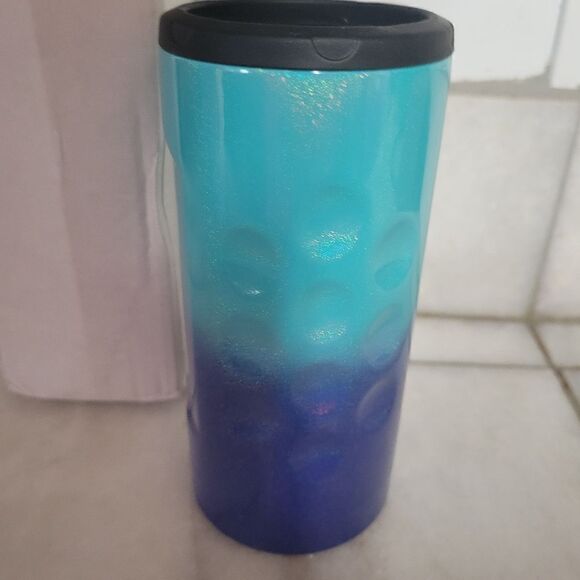New Blue Rainbow Double Layer Travel Stainless Steel Tumbler - Picture 2 of 7